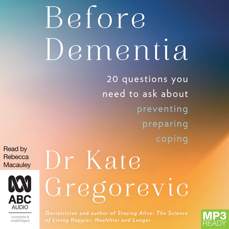 Before Dementia 20 Questions You Need to Ask/Product Detail/Psychology