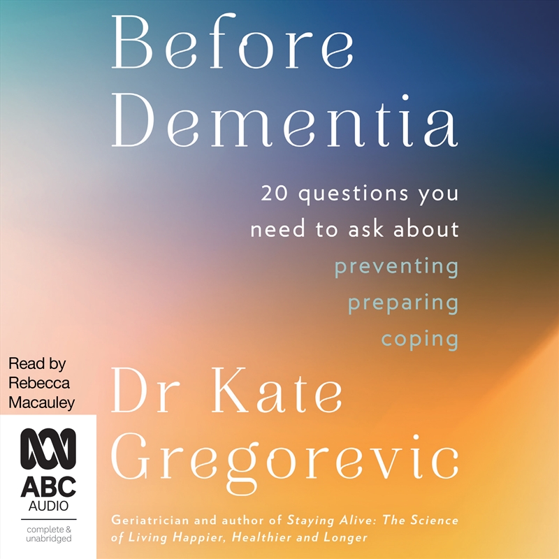 Before Dementia 20 Questions You Need to Ask/Product Detail/Psychology