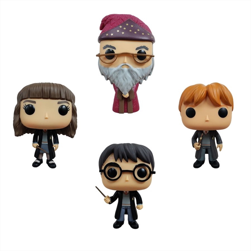 Harry Potter - Harry, Hermione, Ron & Dumbledore US Exclusive Pop! Vinyl 4-Pack [RS]/Product Detail/Movies
