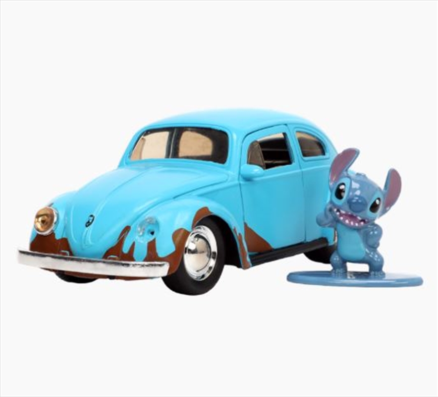 Lilo & Stitch - VW Beetle (Blue) 1:32 Scale with Stitch MetalFig/Product Detail/Figurines
