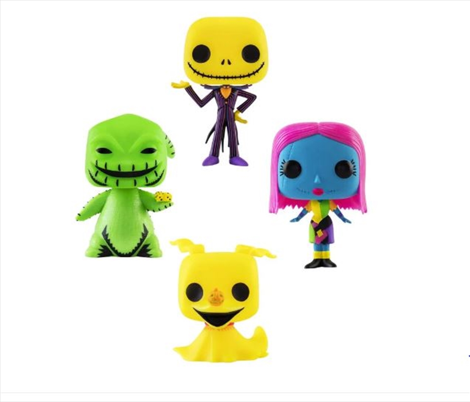 The Nightmare Before Christmas - Blacklight US Exclusive Pop! Vinyl 4-Pack [RS]/Product Detail/Movies
