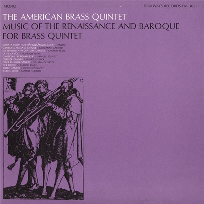 Music Of Renaissance & Baroque For Brass Quintet/Product Detail/Classical