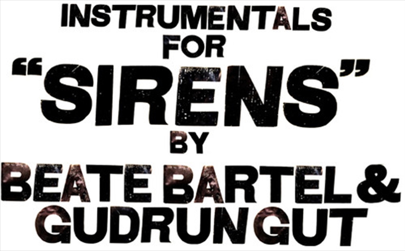 Instrumentals For Sirens/Product Detail/Dance