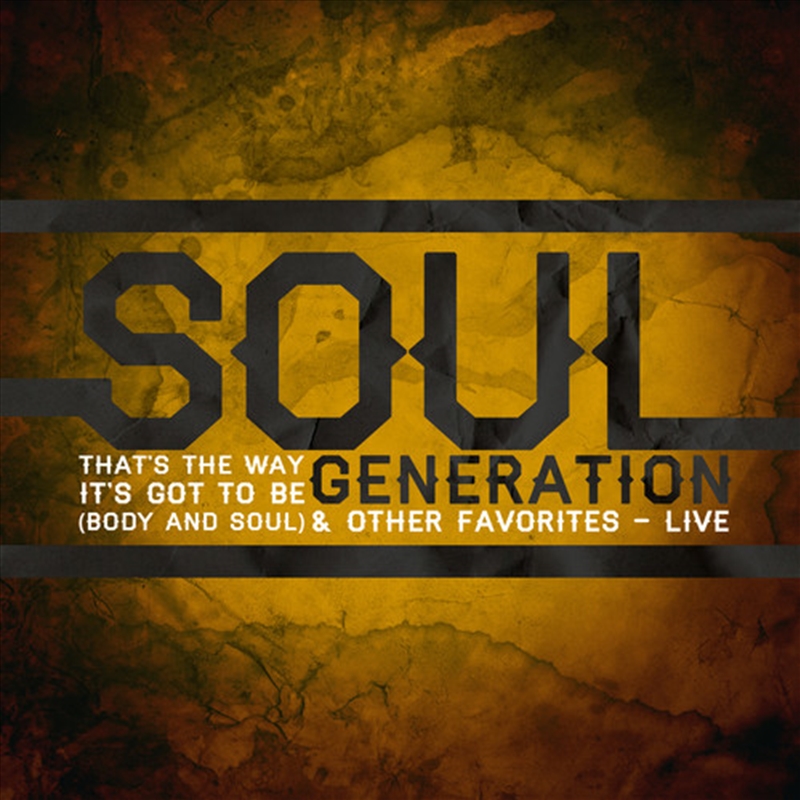 That's The Way It's Got To Be: Live/Product Detail/Soul
