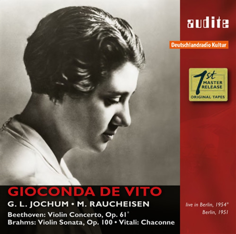 Gioconda De Vito Plays Beethoven Brahms & Vitali/Product Detail/Classical