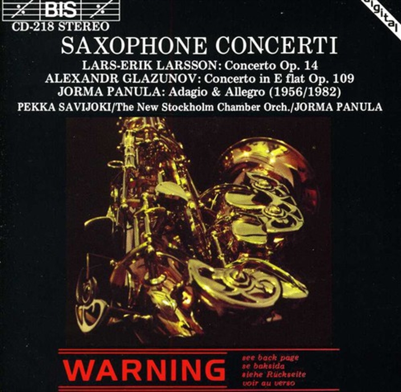 Concerto For Saxophone And Str/Product Detail/Classical