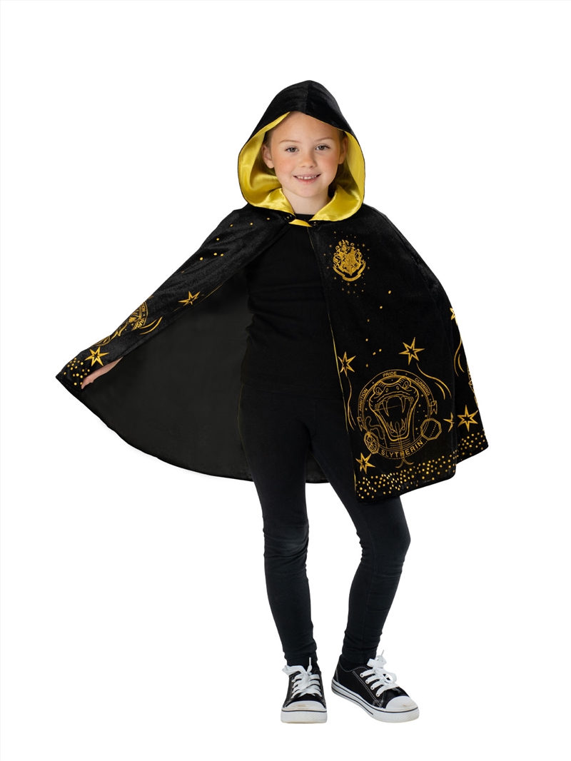 Hogwarts Black & Gold Hooded Robe - Size 9+/Product Detail/Costumes