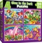 Masterpieces Puzzle 4 Pack Glow in the Dark Purple Puzzle 100 pieces