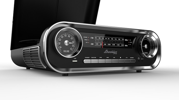 Buy Black Retro Turntable Vinyl Player now!