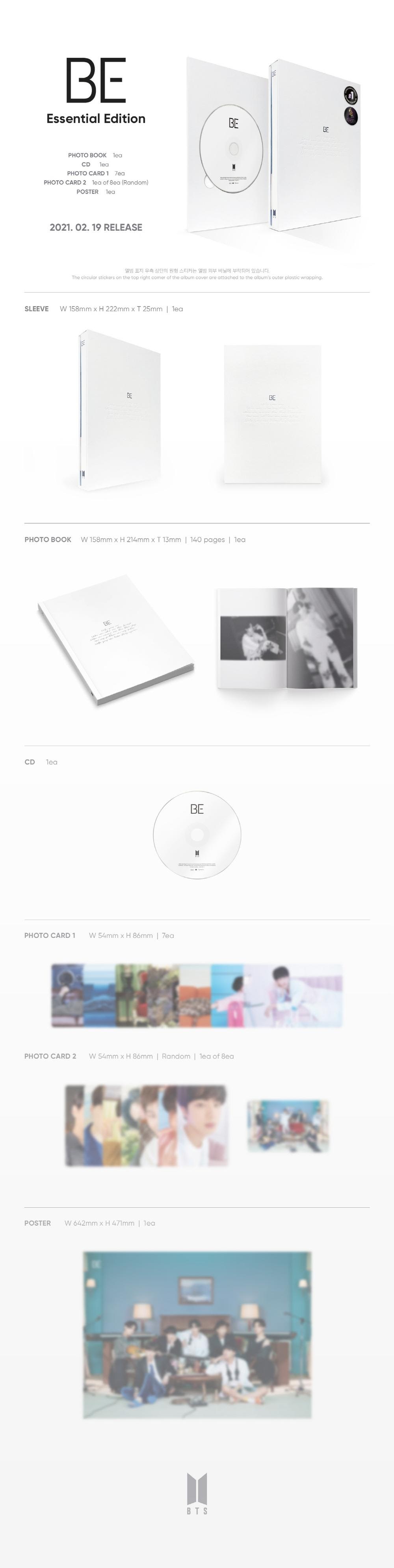Buy BTS BE - Essential Edition CD | Sanity Online