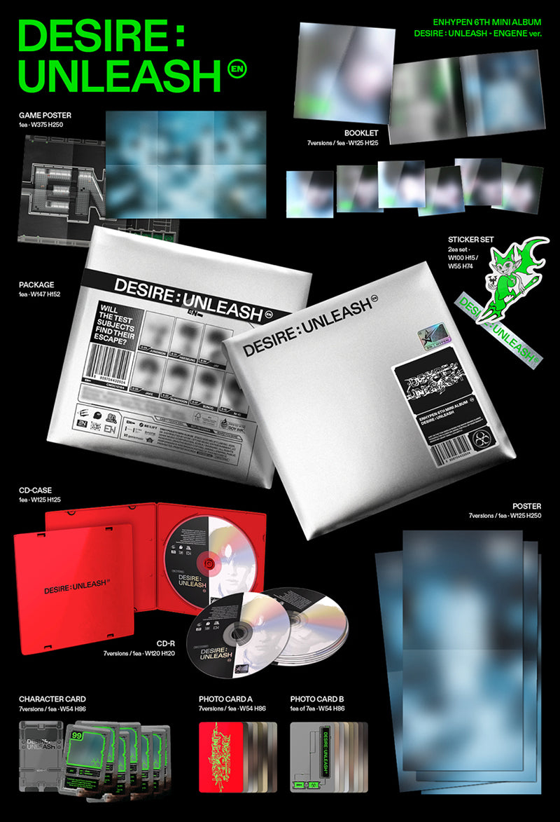 Buy Enhypen - 6th Mini Album [Desire : Unleash] (Engene Ver.) now!