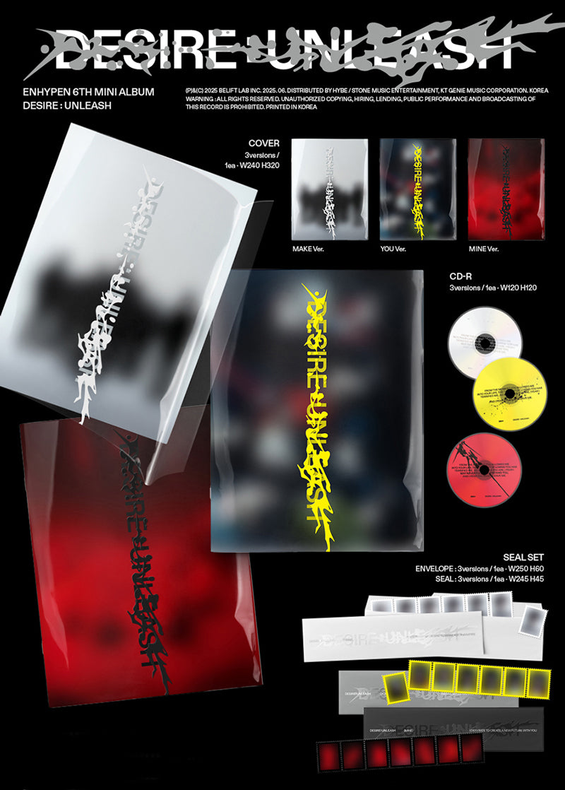 Buy Enhypen - 6th Mini Album [Desire : Unleash]SET now!