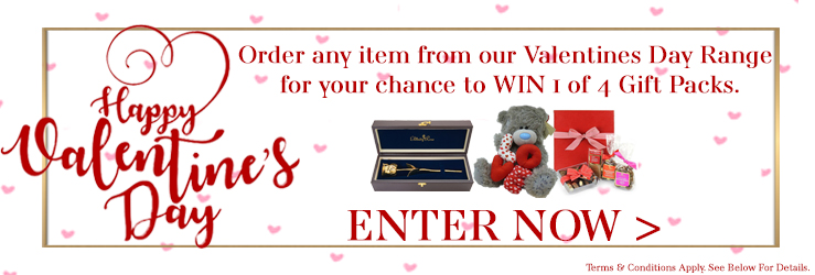 Order any product from our Valentines Day range for your chance to WIN 1 of 4 Valentines Day Gift Packs